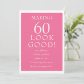 Making 60 ziet er goed verjaardagsfeestje kaart (Staand voorkant)