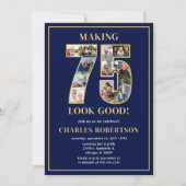 Making 75 Look Good Photo Birthday Kaart (Voorkant)