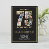 Making 75 Look Good Photo Birthday Kaart (Staand voorkant)