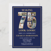 Making 75 Look Good Photo Surprise Birthday Kaart (Voorkant)