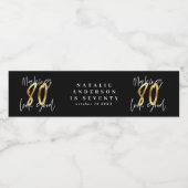Making 80 kijken goed gouden verjaardag viering waterfles etiket (Enkel label)