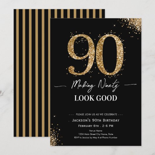 Making 90 Look Good Birthday Kaart (Voorkant / Achterkant)
