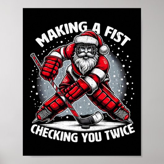 Making A Fist Checking You Twice Ugly Christmas Sa Poster (Voorkant)