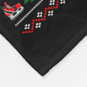 Making A Fist Checking You Twice Ugly Ice Hockey C Fleece Deken (Hoek)