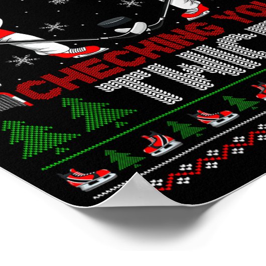 Making A Fist Checking You Twice Ugly Ice Hockey C Poster (Hoek)
