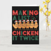 Making A List Chicken It Twice Christmas Xmas Chic Kaart (Gele Bloem)