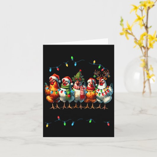 Making A List Chicken It Twice Christmas Xmas Chic Kaart (Gele Bloem)