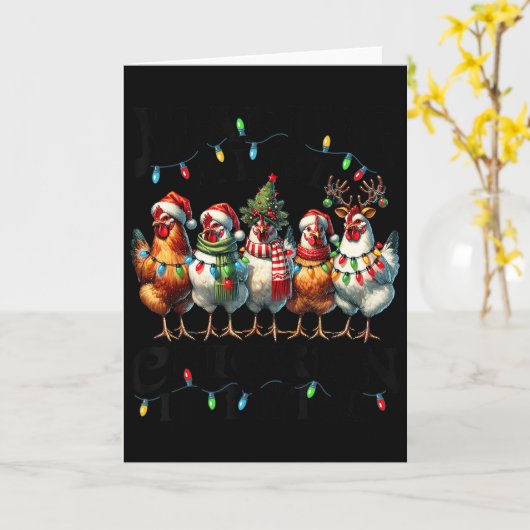 Making A List Chicken It Twice Christmas Xmas Chic Kaart (Gele Bloem)