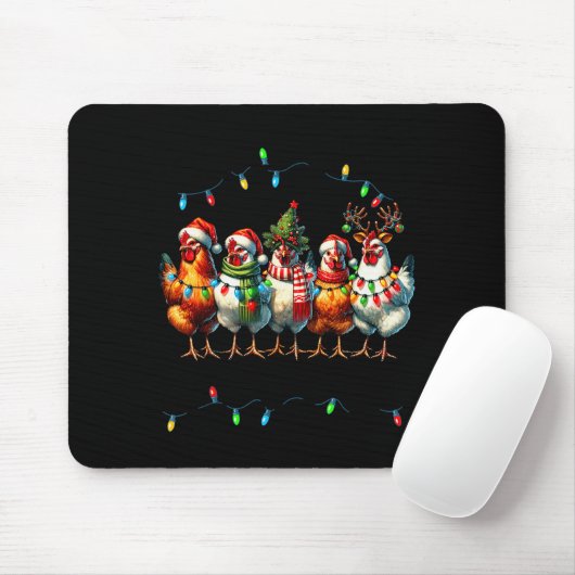 Making A List Chicken It Twice Christmas Xmas Chic Muismat (Met muis)