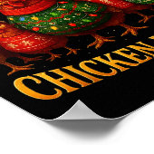 Making A List Chicken It Twice Funny Christmas  Poster (Hoek)