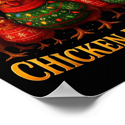 Making A List Chicken It Twice Funny Christmas  Poster (Hoek)