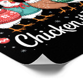 Making A List Chicken It Twice Funny Christmas Pun Poster (Hoek)