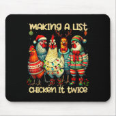 Making A List Chicken It Twice Funny Mama Chicken Muismat (Voorkant)