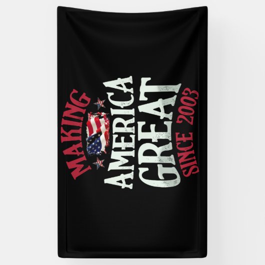 Making America Great Since 2003 19th Birthday USA Spandoek (Verticaal)