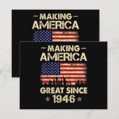 Making America Great sinds 1946 Retro 76e verjaard (Voorkant / Achterkant)