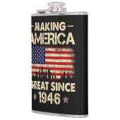 Making America Great sinds 1946 Retro 76ste verjaa Heupfles (Links)