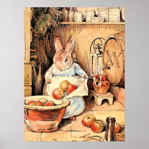 "Making Apple Cider" van Beatrix Potter Poster