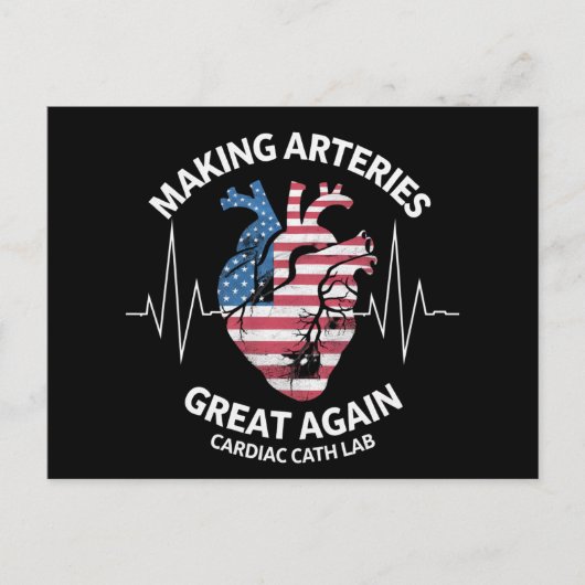 Making Arteries Great Again Hartkatheterisatielab  Briefkaart (Voorkant)
