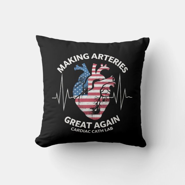 Making Arteries Great Again Hartkatheterisatielab  Kussen (Voorkant)