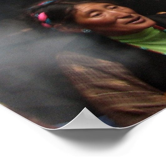 Making Butter Tea (Foto van David Berry) Poster (Hoek)