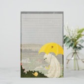 Making Friends - Cute Ghost Lined Writing Paper Briefpapier (Staand voorkant)