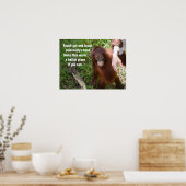 Making Friends Orangutan Wildlife Poster (Keuken)