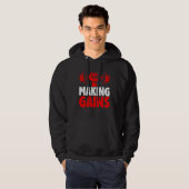 Making Gains Exercise Fitness Workout Weightliftin Hoodie (Voorkant volledig)