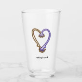 Making It Work Mug Quirky Heart  Glass Glas (Voorkant)