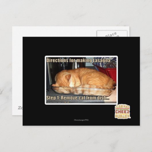 Making lasagna briefkaart (Voorkant / Achterkant)