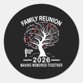 Making Memories Family Matching Group Family Reuni Ronde Sticker (Voorkant)