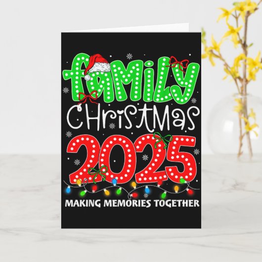 Making Memories Together Family Christmas 2025 Xma Kaart (Gele Bloem)