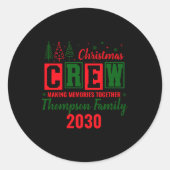 Making Memories Together Ized Christmas Crew _1  Ronde Sticker (Voorkant)