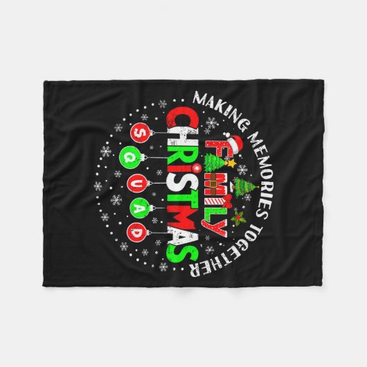 Making Memories Together Matching Squad Santa Elf Fleece Deken (Voorkant (Horizontaal))