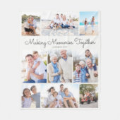 Making Memories Together Photo Collage Keepsake Fleece Deken (Voorkant)