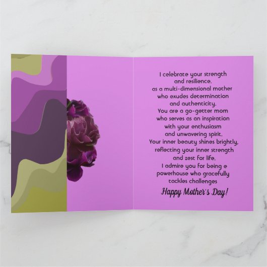 Making Mom Moves Afro-Amerikaanse Moederdag Kaart (Binnen)