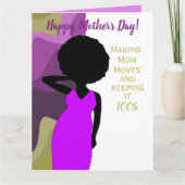 Making Mom Moves Afro-Amerikaanse Moederdag Kaart (Voorkant)