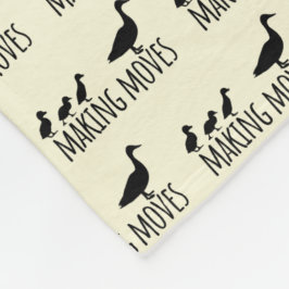 Making Moves Mama Duck and Ducklings Motivational Fleece Deken