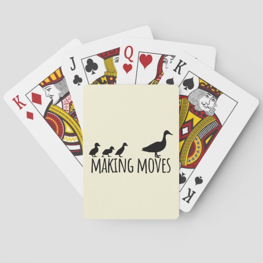 Making Moves Mama Duck and Ducklings Motivational Pokerkaarten (Achterkant)