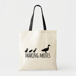 Making Moves Mama Duck and Ducklings Motivational Tote Bag