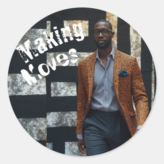 Making Moves Ronde Sticker (Voorkant)