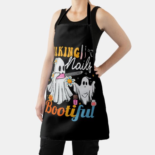 Making Nails Bootiful Halloween voor Nail Technici Schort (Insitu)