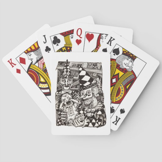 Making-of-the-man door speelkaarten (Achterkant)