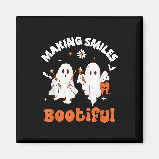 Making Smiles Bootiful Grappige Geest Tandarts Hal Magneet (Voorkant)