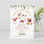 Making Spirit Bright Christmas Holiday Party Kaart (Staand voorkant)