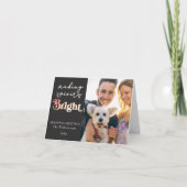 Making Spirits Bright 2 Fotosessiegroet Feestdagen Kaart (Voorkant)