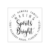 Making Spirits Bright Aangepast retouradres Rubberstempel (Afrduk)