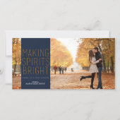 Making Spirits Bright beroemd gemaakt door Navy &  Feestdagenkaart (Voorkant)