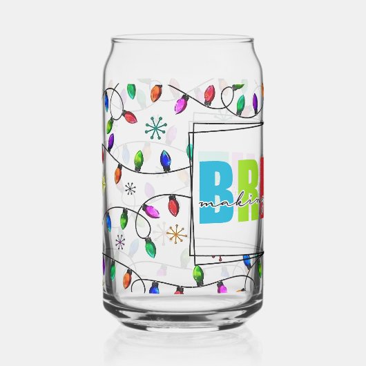 Making spirits bright blikvorm glas (Voorkant)