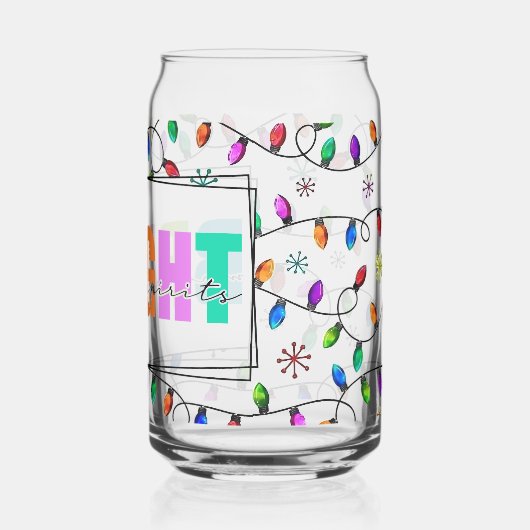 Making spirits bright blikvorm glas (Achterkant)