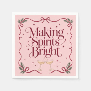 Making Spirits Bright bordeauxrode strik feestelij Servet